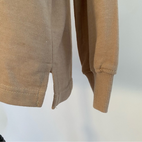 EUC PrettyLittleThing Women Stone Polo Collar Sweatshirt Mini Dress Size US 1 - Picture 9 of 12